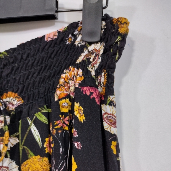 One 5 One Margery Floral Wide Leg Pant Women's L Multicolor Artsy Retro Boho - Picture 4 of 11